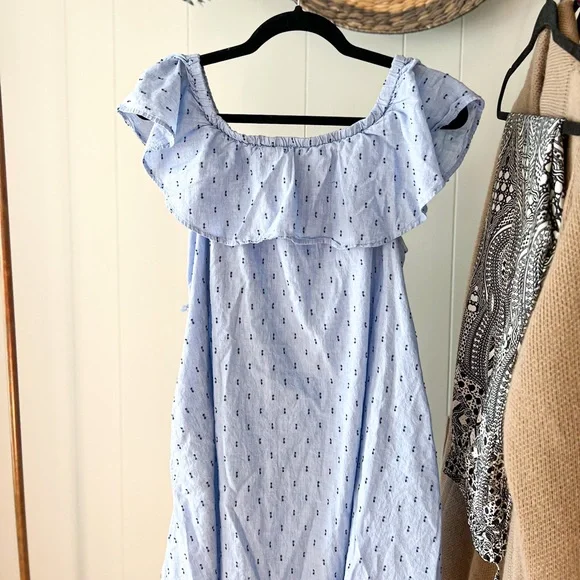 Seersucker Babydoll Dress - Picture 2 of 5